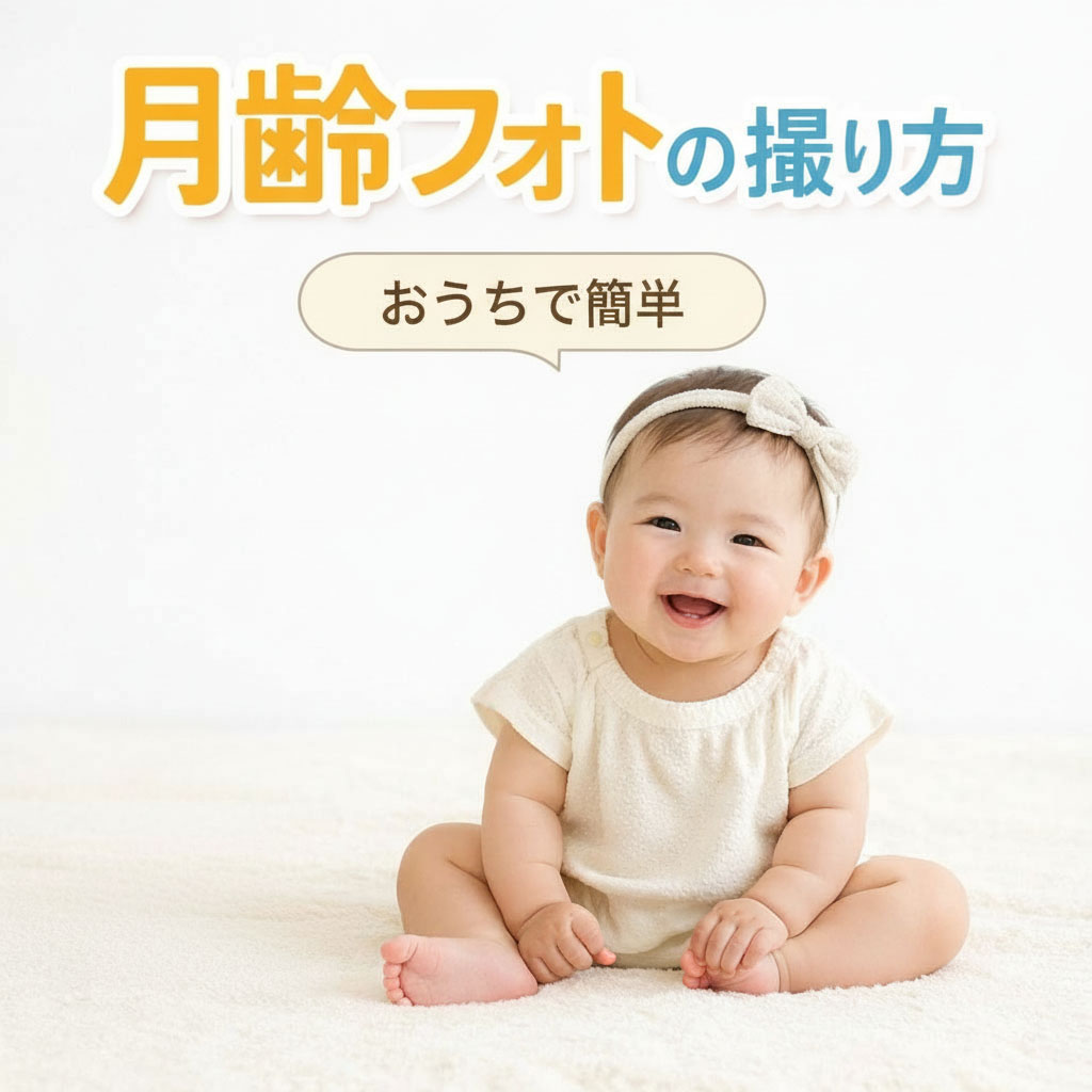 月齢フォトの撮り方 おうちで簡単