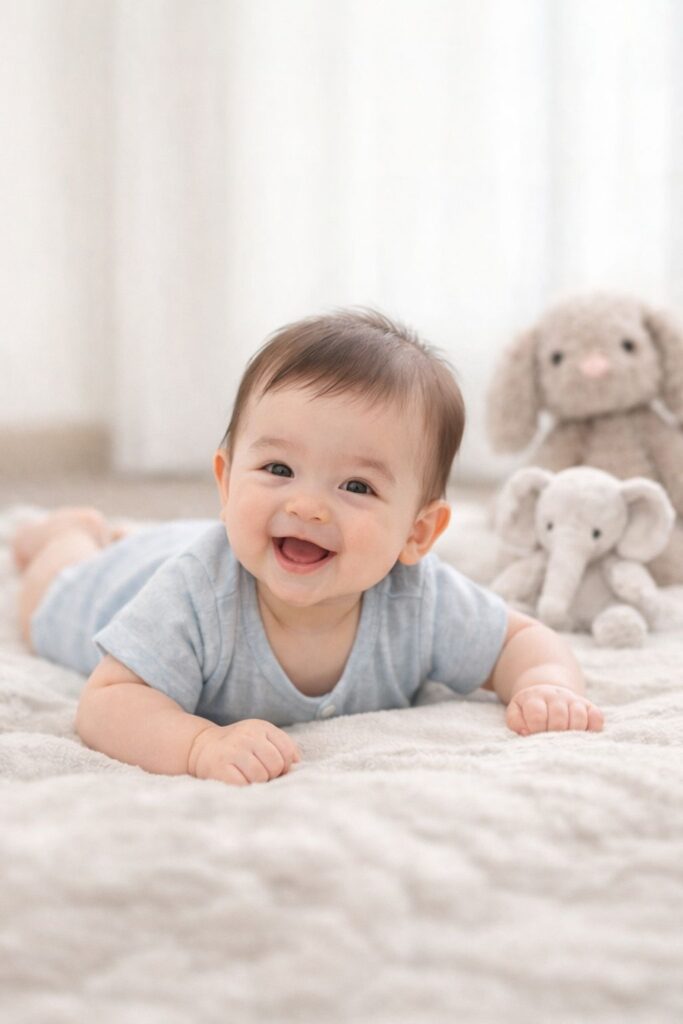 おうちで楽しむ
寝返り期の赤ちゃんフォト