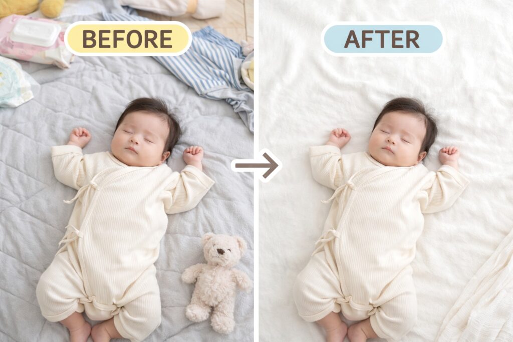 100日祝い セルフフォト おうち