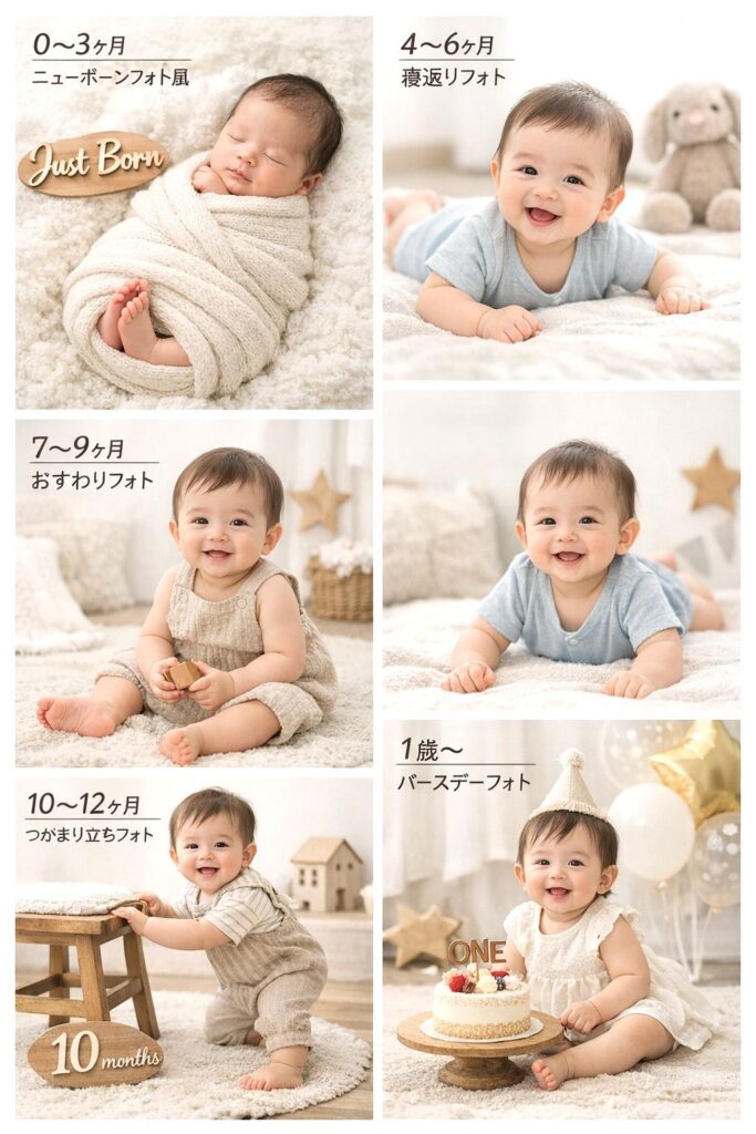 おうちで楽しむ赤ちゃんフォト
成長記録