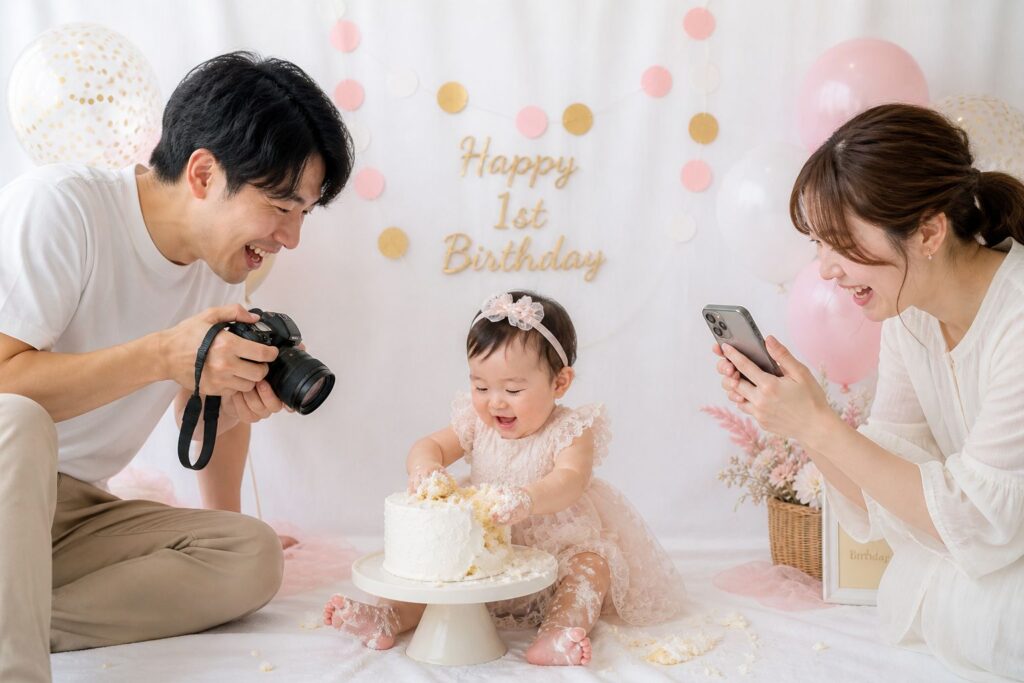 ケーキスマッシュ撮影