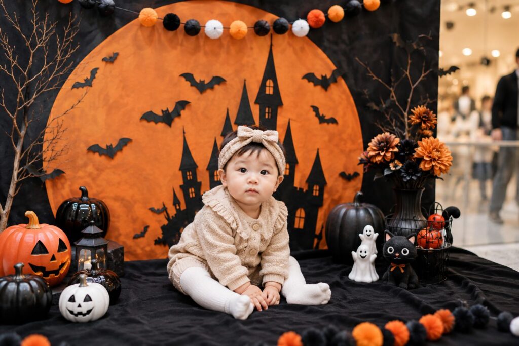 ショッピングモールのハロウィンフォトブース